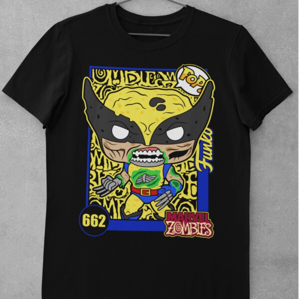 Camiseta de Algodón Marvel Zombies - Wolverine Funko
