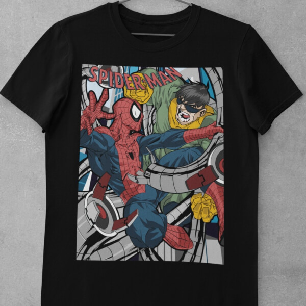Camiseta de Algodón Marvel - Spidey Vs Doc Ock
