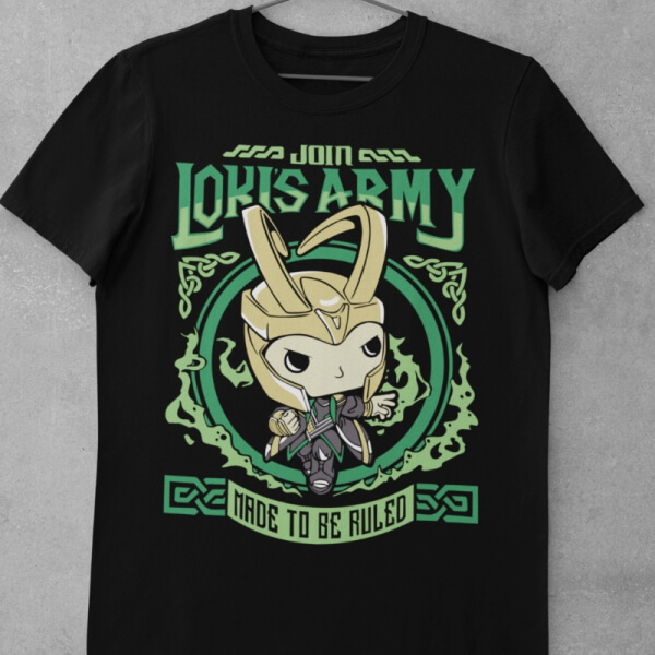 Camiseta de Algodón Marvel - Loki Army Funko