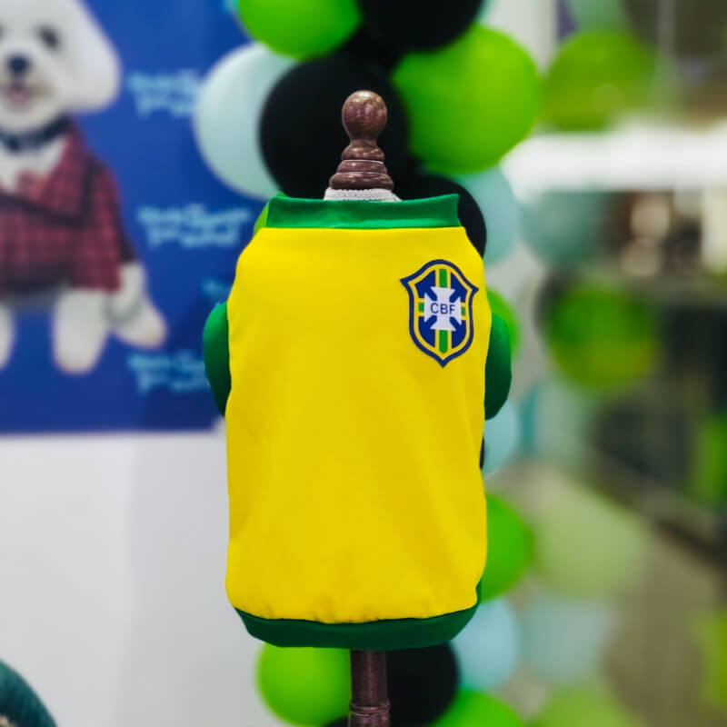 CAMISETA SELECCIÓN BRASIL PARA PERRITO Y GATITO TALLAS XXXS - XXS