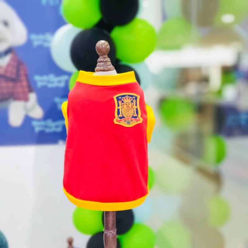 CAMISETA SELECCIÓN ESPAÑA PARA PERRITO Y GATITO TALLAS M - L