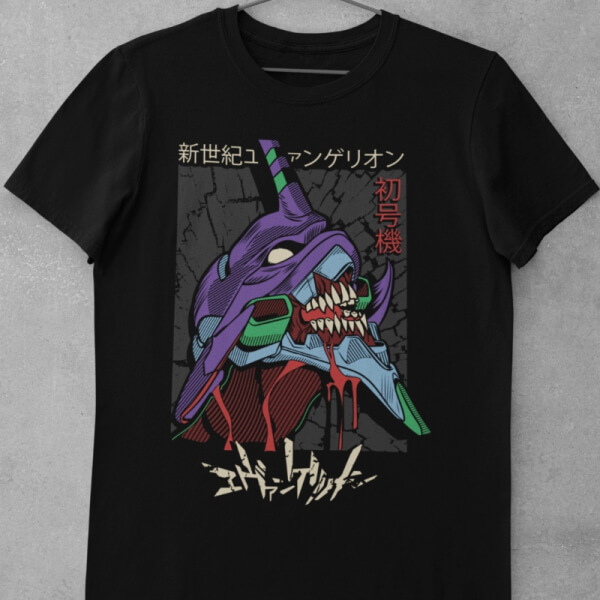Camiseta de Algodón Anime - Evangelion Eva 01