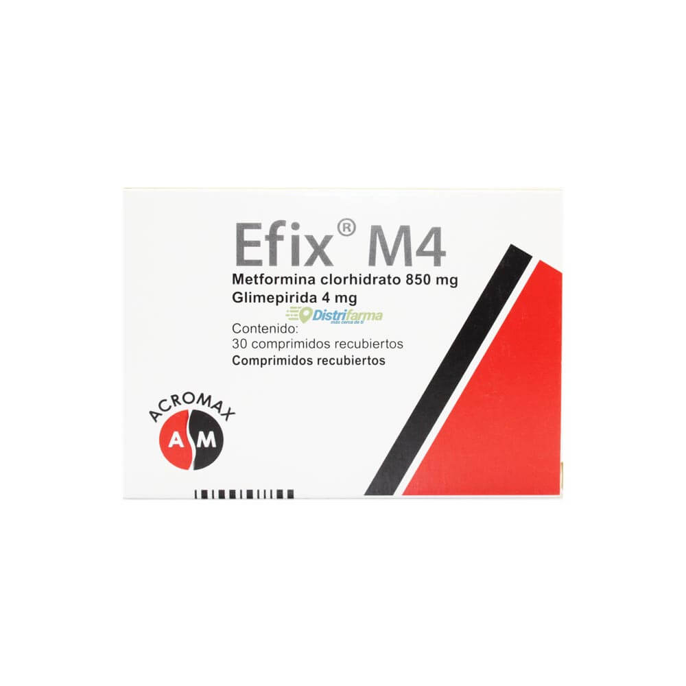 EFIX M 4MG/850MG COMPRIMIDOS X 30*3
