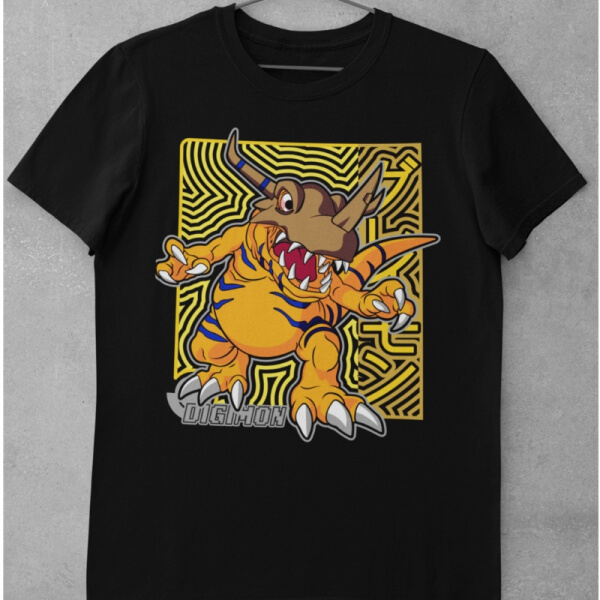 Camiseta de Algodón Digimon - Greymon Basico
