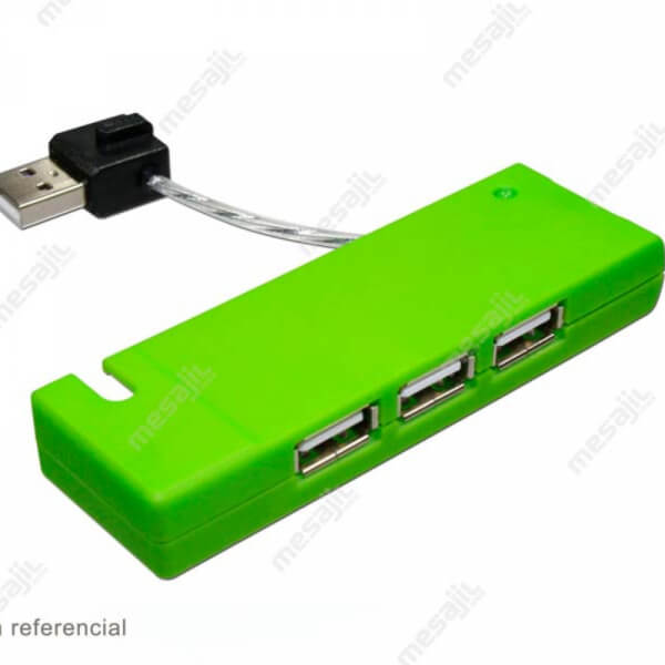 HUB - 4 X USB 2.0 - SOBREMESA GREEN KLIP- XTREME KUH-400A