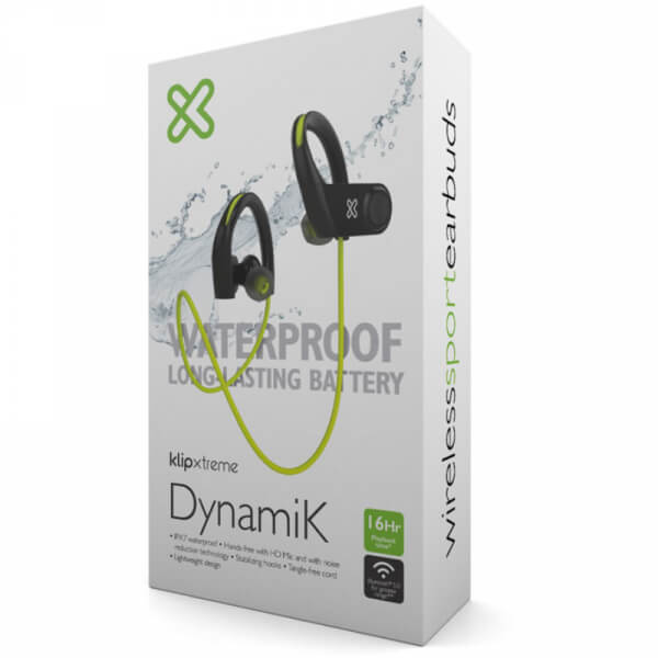 Klip Xtreme - KSM-750YL - Headphones - Para Home audio / Para Portable electronics - Wireless - 16hrs - IPX7 - MIC GREEN VERDE