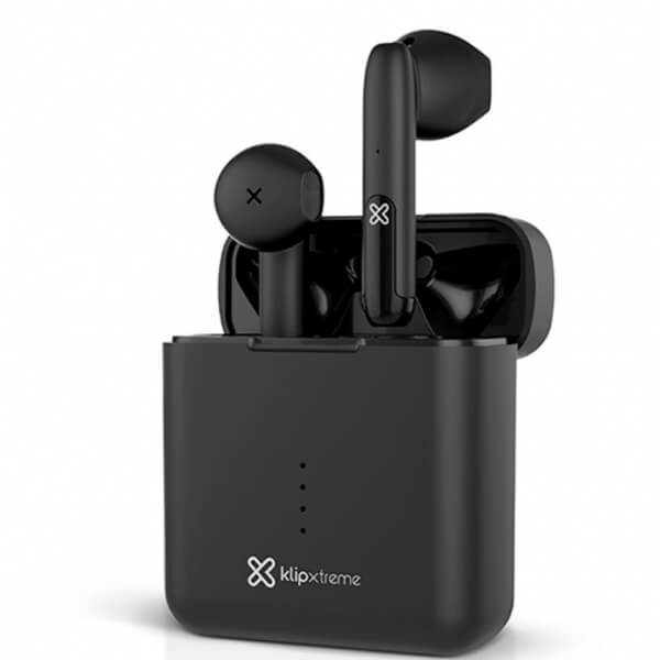 Audifonos internos con micro - en oreja - Bluetooth - inalámbrico - negro Klip Xtreme TwinTouch KTE-010 -