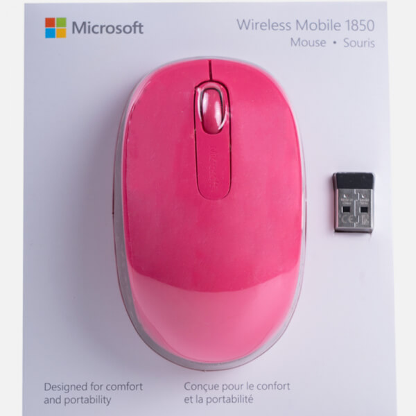 Microsoft Mouse 1850 Wireless MAGENTA ROSADO