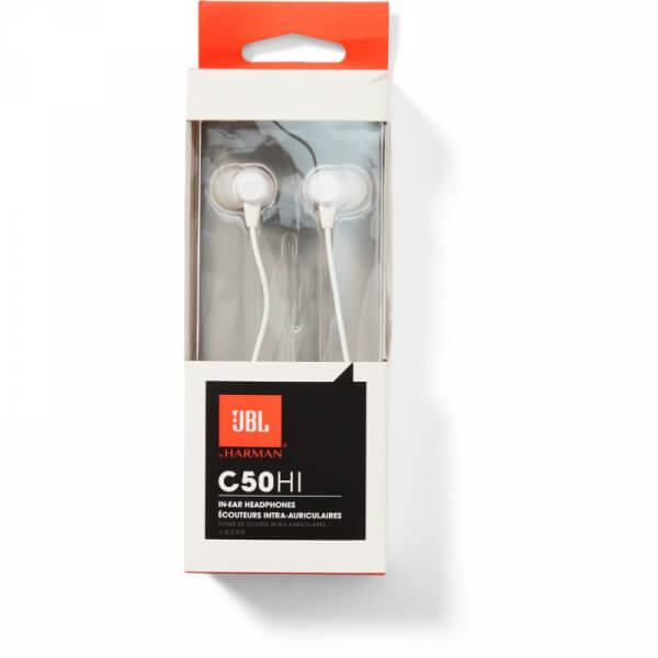JBL - C50HI - Earphones - Wired - White Blanco