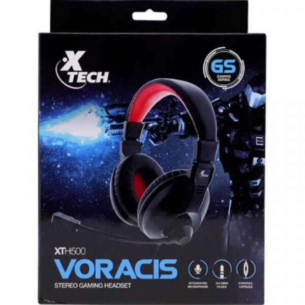 AURICULARES XTECH - HEADSET - WIRED AUDIFONOS XTH500 BLANCO Y ROJO