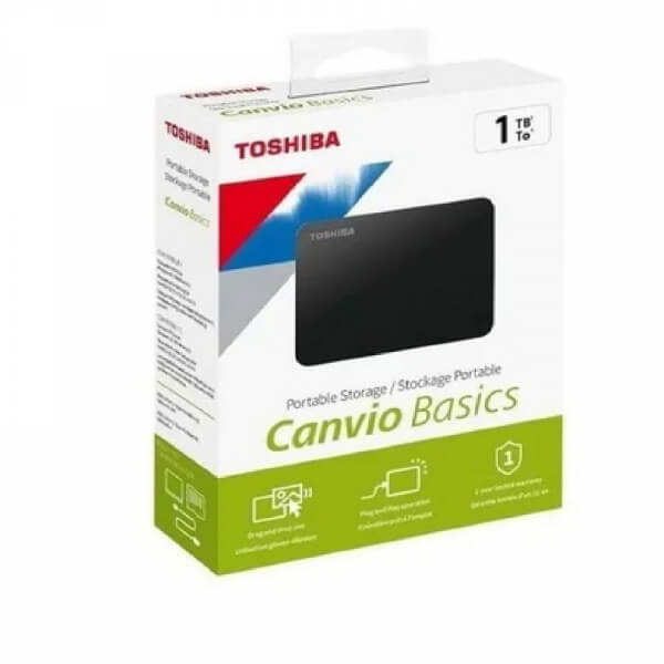 Disco duro externo Toshiba Canvio Advance HDTCA10X 1TB NEGRO