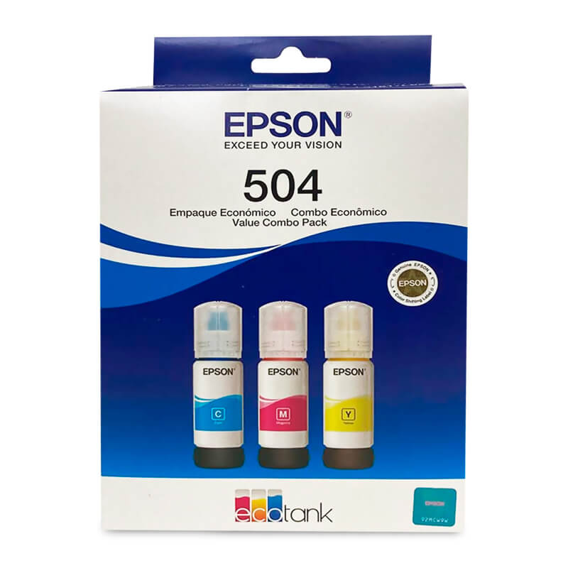 BOTELLA EPSON PARA ECOTANK AMARILLO T504 ECOTANK L4150, L4260, L6161, L6171, L6191, L6270