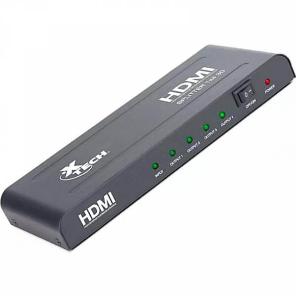 HDMI SPLITTER - XTECH - 1 INPUT TO 4