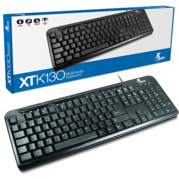 Xtech - Wired - USB - Black - Spanish - XTK130