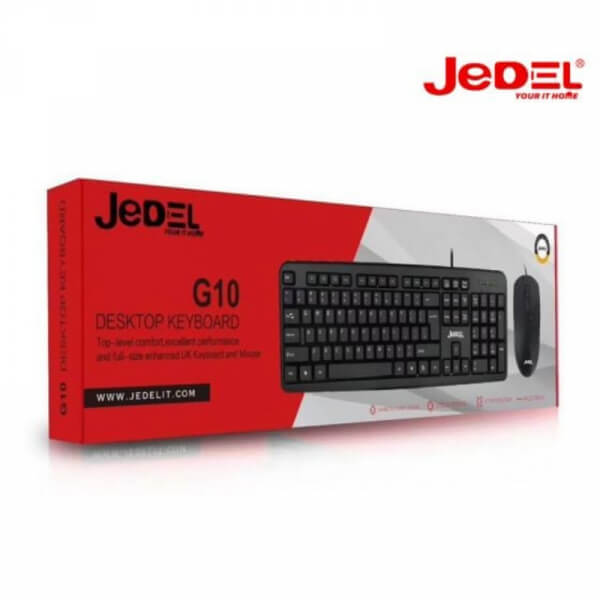 JEDEL G10- Juego de teclado y ratón -USB