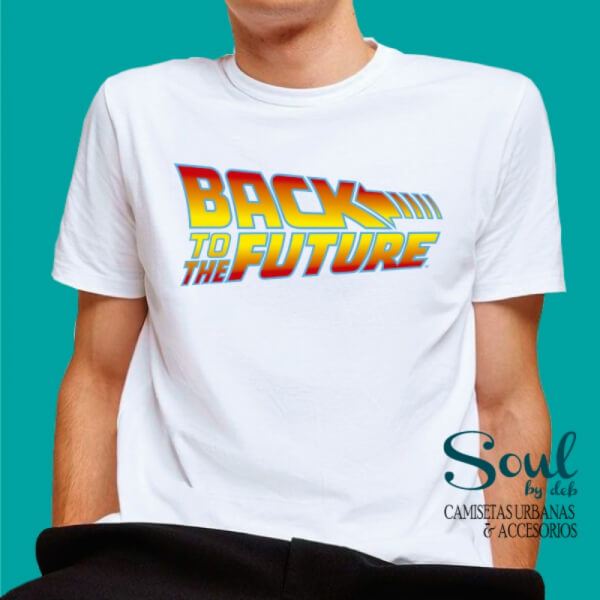 Camiseta Blanca Cuello redondo Volver al Futuro - Back to the Future