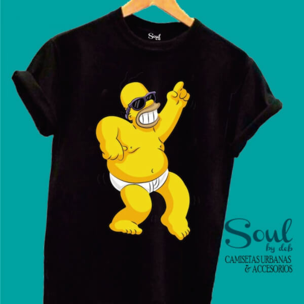 Camiseta negra o de Colores Homero Simpson Dancing
