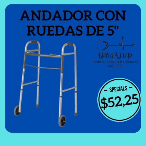 ANDADOR CON RUEDAS DE 5