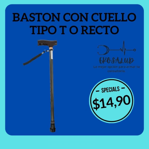 BASTON CON CUELLO TIPO T O RECTO