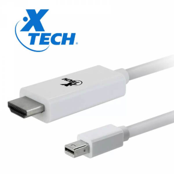 CABLE XTC357 1.8 METROS MINI DISPLAYPORT MALE TO HDMI MALE CONVERTER XTECH