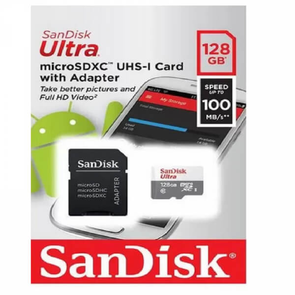 SCANDISK ULTRA 128 GB 100MB/S FULL HD