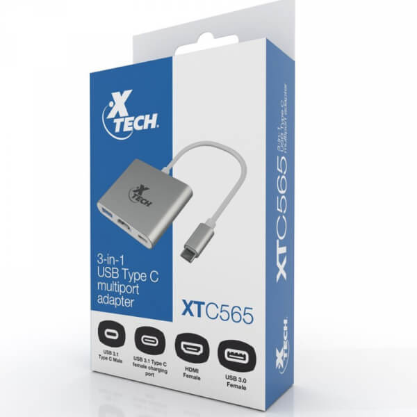 Xtech Adpt Type Cm to HDMIf TypeCf USB3.0f XTC565