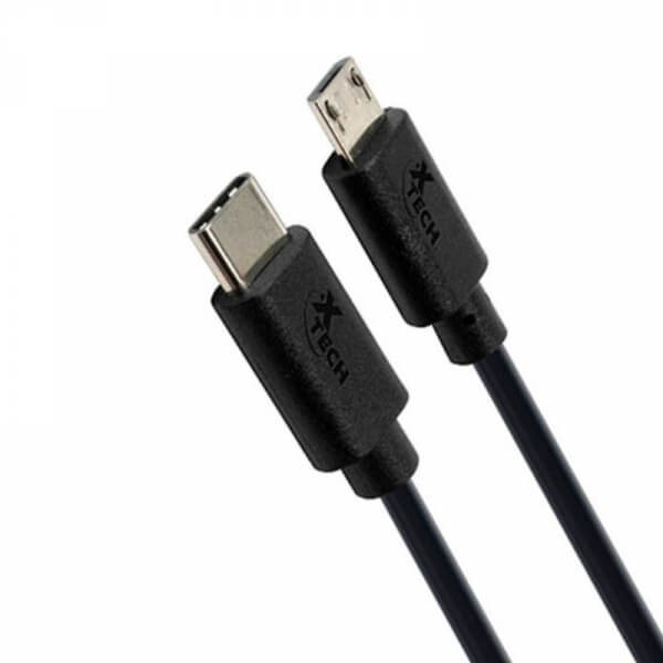 Xtech XTC-520 – Cable USB – USB-C (M) reversible a Micro-USB tipo B (M) –  USB 2.0 – 1.8 m – negro – XTC-520 - Presto