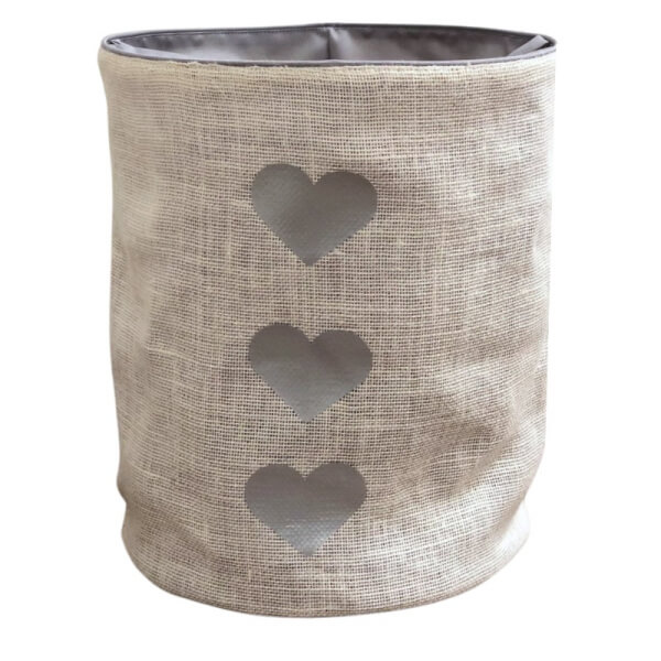 Cesta mimbre con aplique