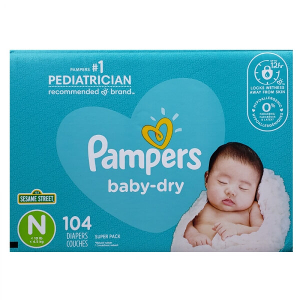 Pañales Desechables Recién Nacido Pampers Premium Care Talla RN+ 56 Un