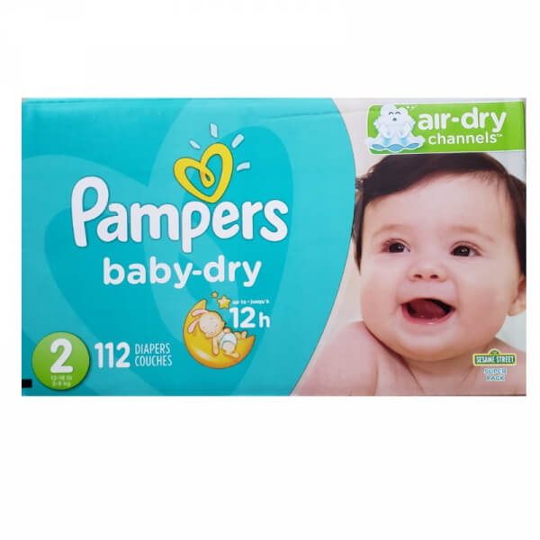 PAÑALES PAMPERS BABY DRY (M) 2 112