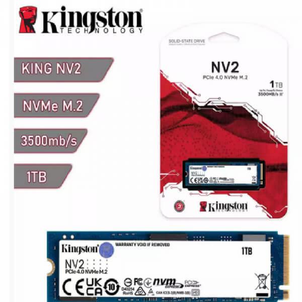 Disco sólido SSD M.2 NVMe Kingston NV2 1Tb