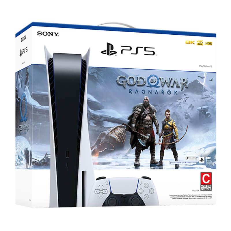 Sony PlayStation 5 825GB Digital Edition color blanco y negro