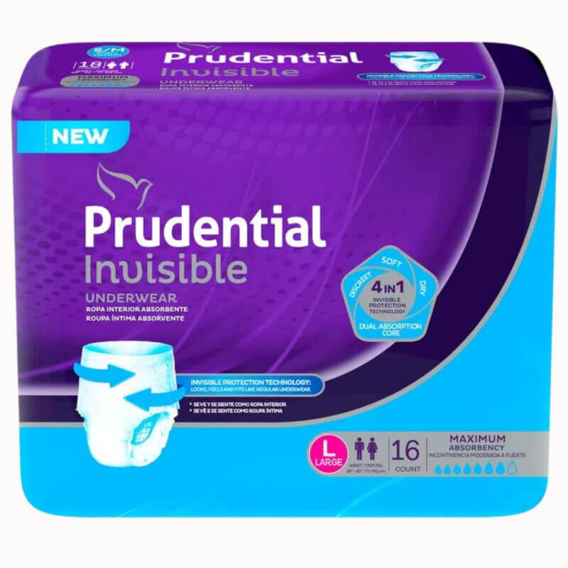 PAÑALES PRUDENTIAL INVISIBLE L 16