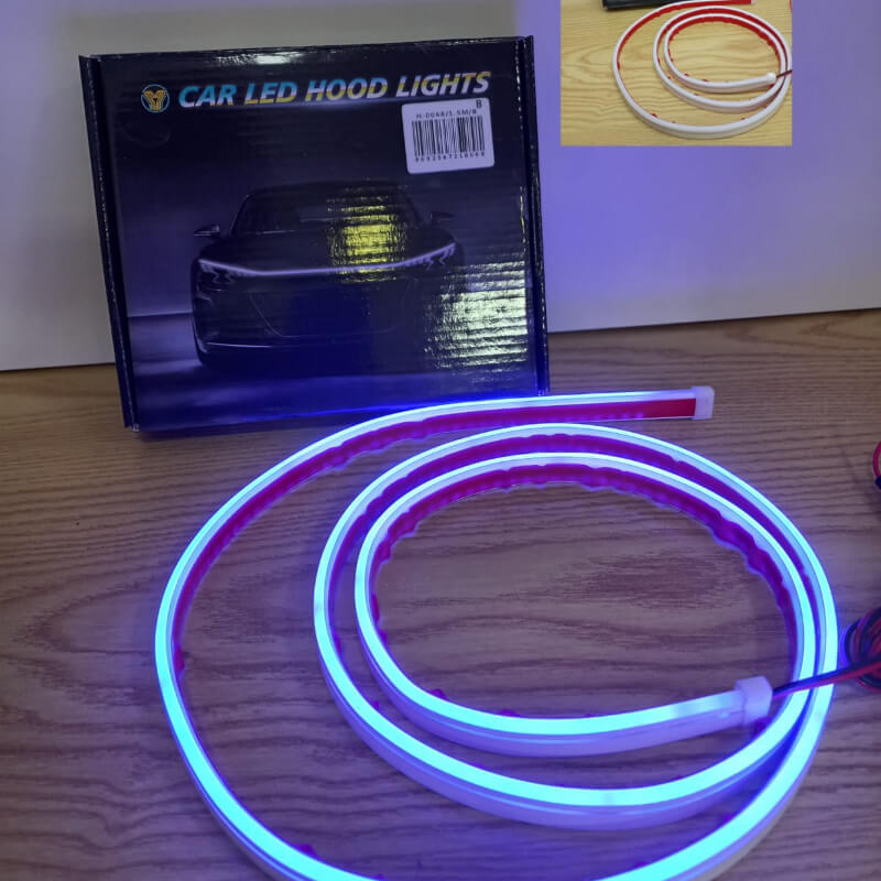 Tira de luz LED para capó de automóvil Luz Azul