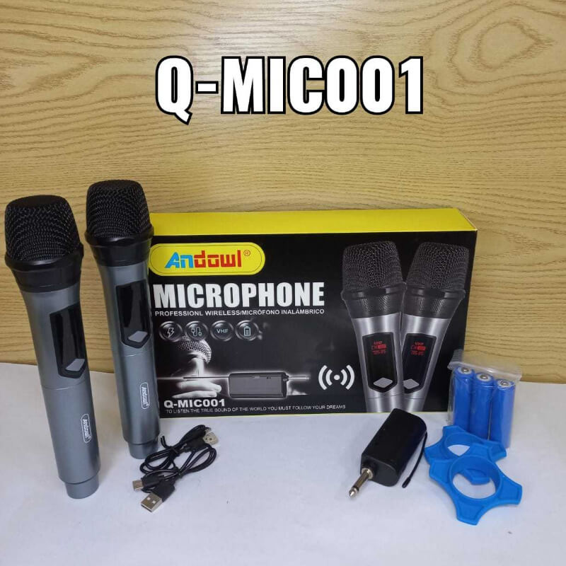 Microfono inalambrico 2 en 1 recargable