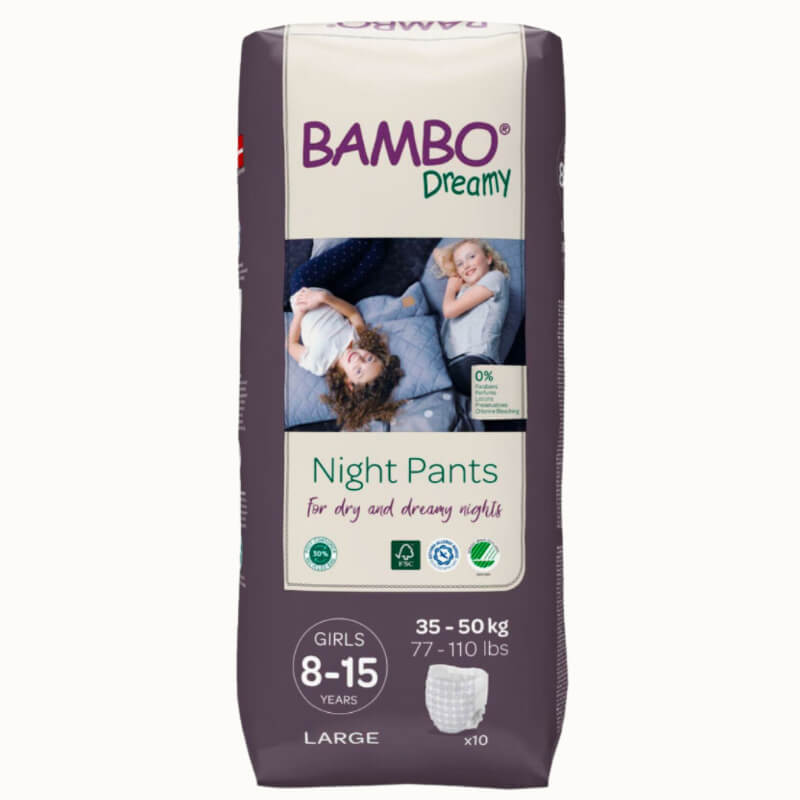 PAÑALES BAMBO DREAMY NIGHT PANTS NIÑA L 10 / 8-15 años / 35 - 50 kg