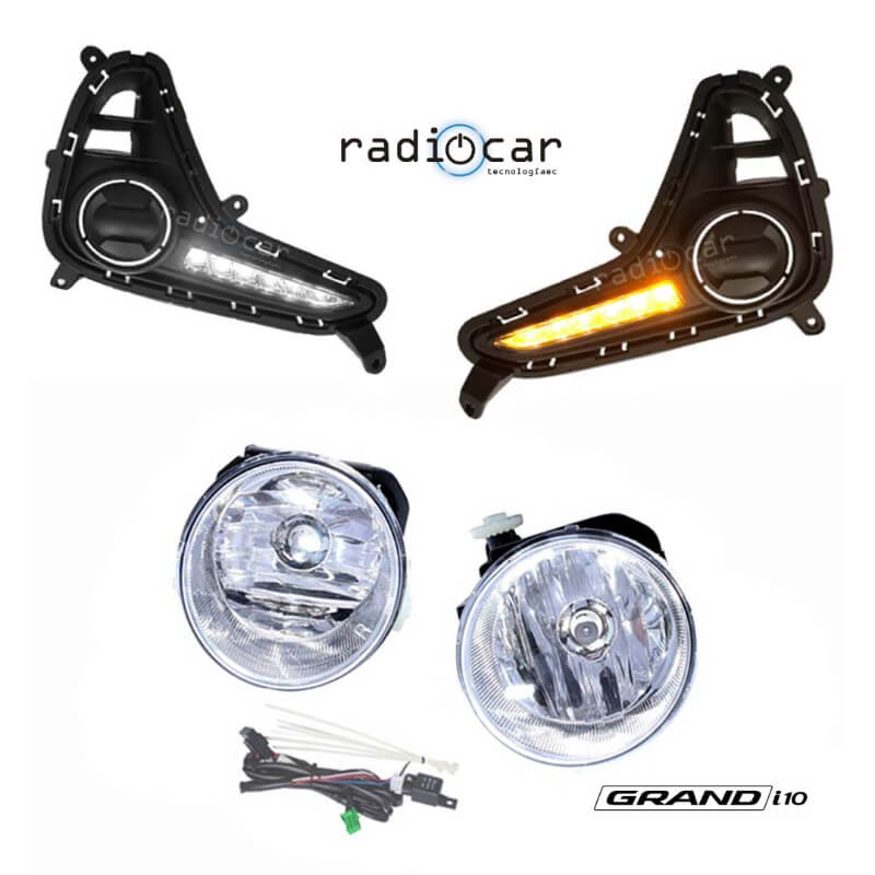 RadioCar Tecnología • Halogenos Led Neblineros Hyundai Grand I10 completo
