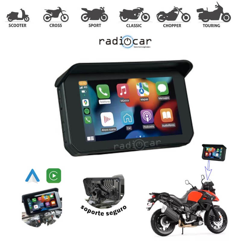 RadioCar Tecnología • MotoPlay CarPlay y Android Auto para tu moto