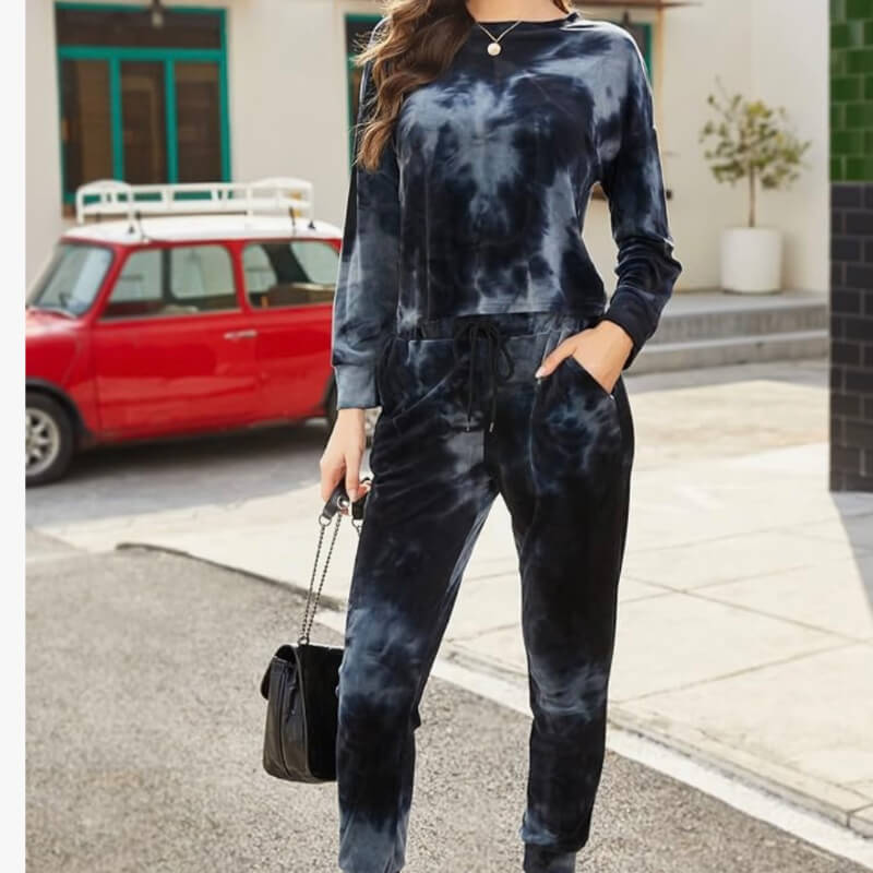 Hotouch Traje deportivo par mujer conjunto de 2 piezas con sudadera con  capucha y pantalones de terciopelo traje de jogging