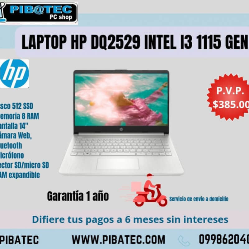 PORTATIL HP–INTEL CORE I3 – 8GB RAM – DISCO 512GB SSD – COLOR PLATA-PANTALLA HD 14″