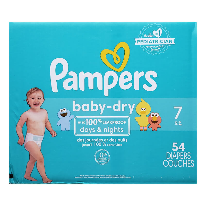 Pampers Swaddlers Sensitive Size 0 - Pañal para recién nacido, 27 unidades  por paquete, 4 por caja.