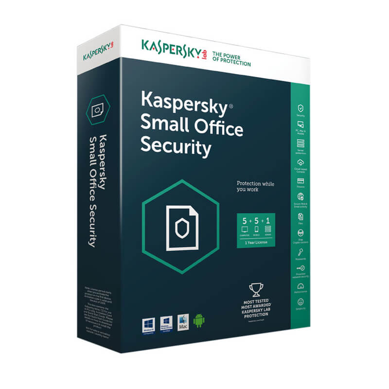 Kaspersky Small Office - Licencia Base ESD - 5 PCs - 5 Dispositivos - 1 Servidor Archivos - 1 Año