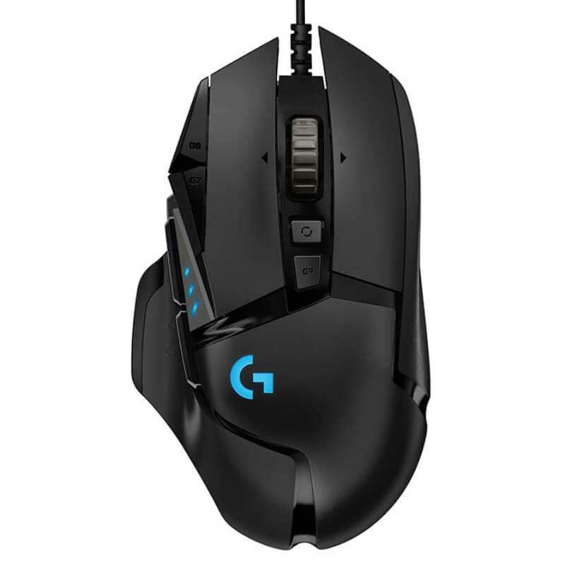 Logitech G502 X Wired Gaming Mouse - LIGHTFORCE hybrid optical-mechanical primary switches, HERO 25K gaming sensor, compatible with PC - macOS/Windows