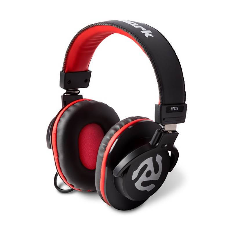 NUMARK HF175 - AURICULARES DJ CON DISEÑO CERRADO DE ESPALDA SOBRE LA OREJA, CONTROLADORES DE 1.575 IN, ALMOHADILLAS CÓMODAS PARA MEZCLAR Y MONITOREO D