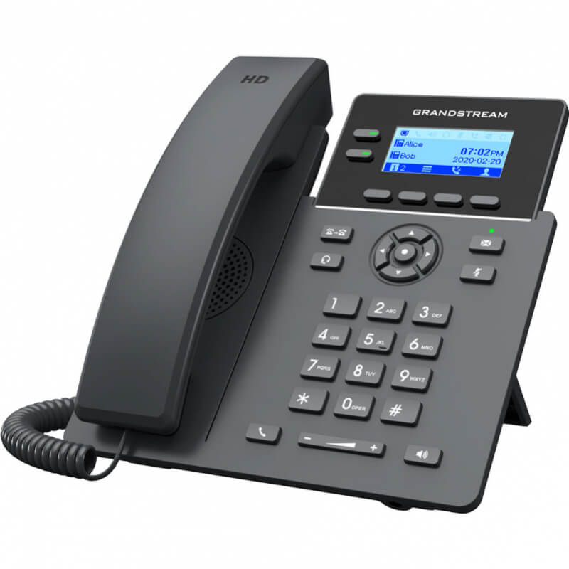 Telefono IP 2 cuenta SIP, Pantalla LCD de 132x48 pixel, Altavoz, agenda 2000 contactos, historial 800 registros.