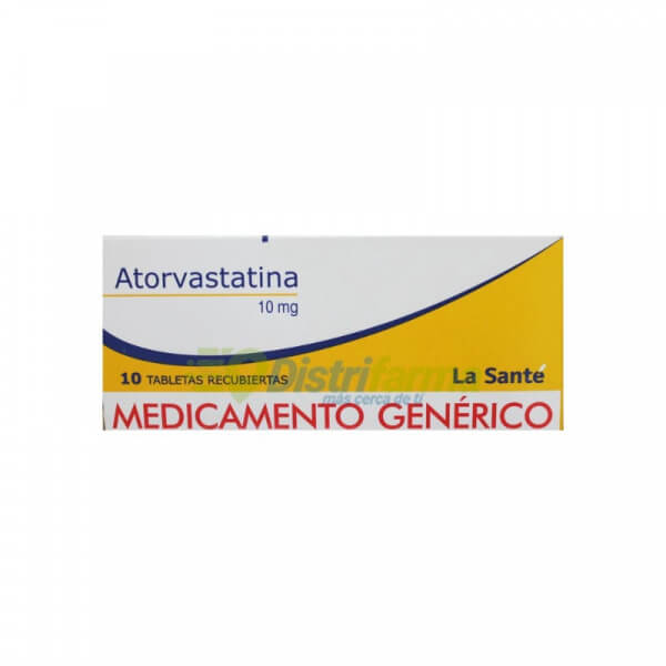 ATORVASTATINA 10MG TABLETAS X 10*1