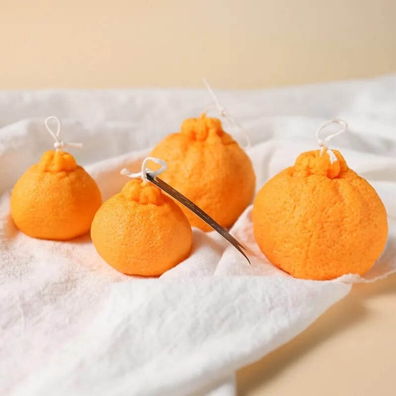 Molde de silicona diseño naranja en 3d S, para uso en Velas, jabones, resina, yeso, chocolate.