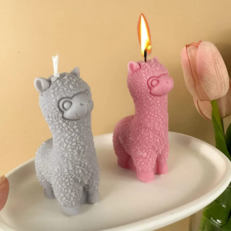 Molde de silicona de LLAMA 3D para uso en Velas, jabón, resina, yeso, chocolate.