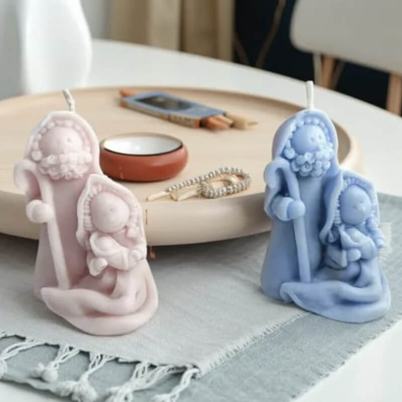 Moldes combo Mini Pesebres 4 diseños para uso en Velas, jabón, resina, yeso, chocolate.