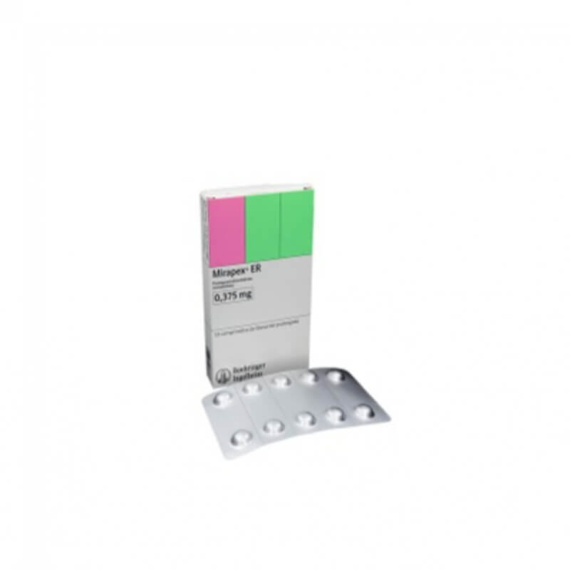 MIRAPEX ER 0.375MG TABLETAS X 10